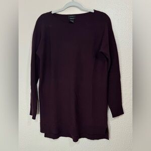 Halogen Wool & Cashmere Blend Pullover Dark Purple Sweater Women’s Size Small